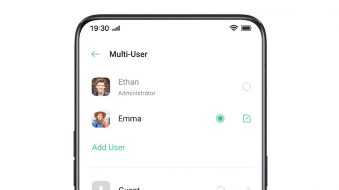 multi utente su smartphone oppo coloros