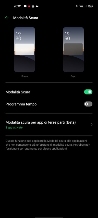 dark mode coloros