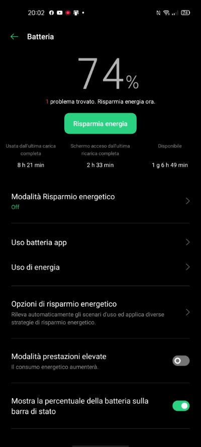 risparmiare batteria coloros