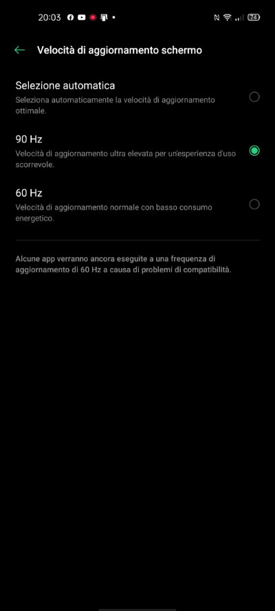 display 90 hz coloros
