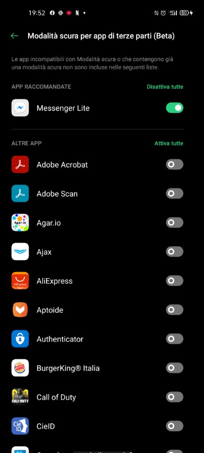 dark mode app di terze parti coloros