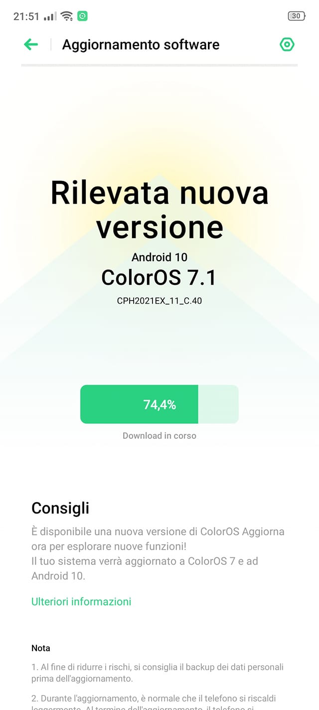 coloros 7 oppo a91