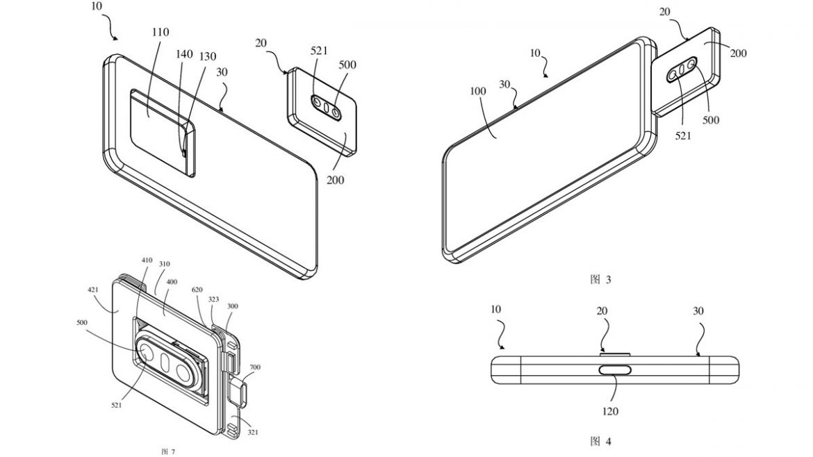 oppo brevetto fotocamera rimovibile