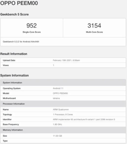 oppo find x3 pro geekbench