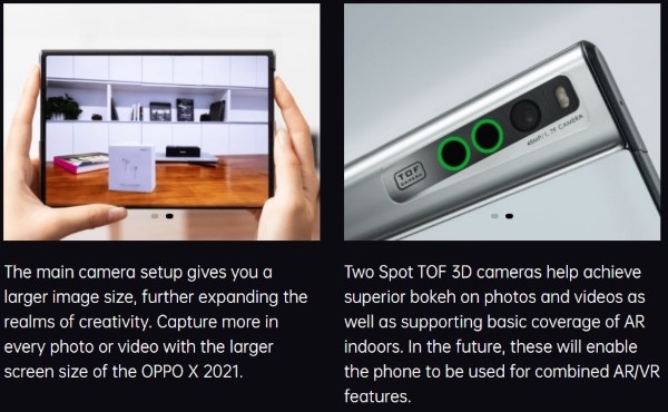 oppo x 2021 fotocamere