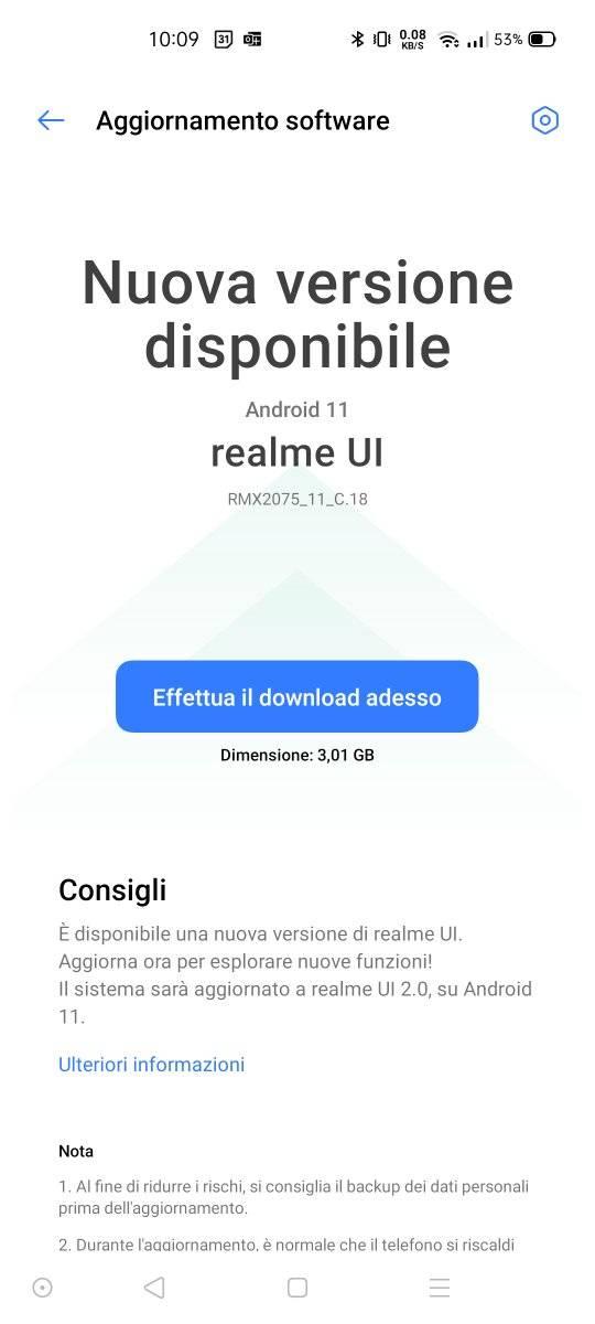 realme x50 pro android 11 aggiornamento