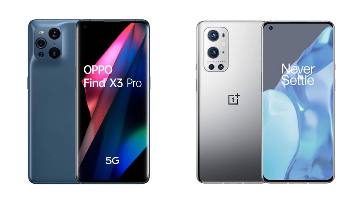 oppo find x3 pro e oneplus 9 pro