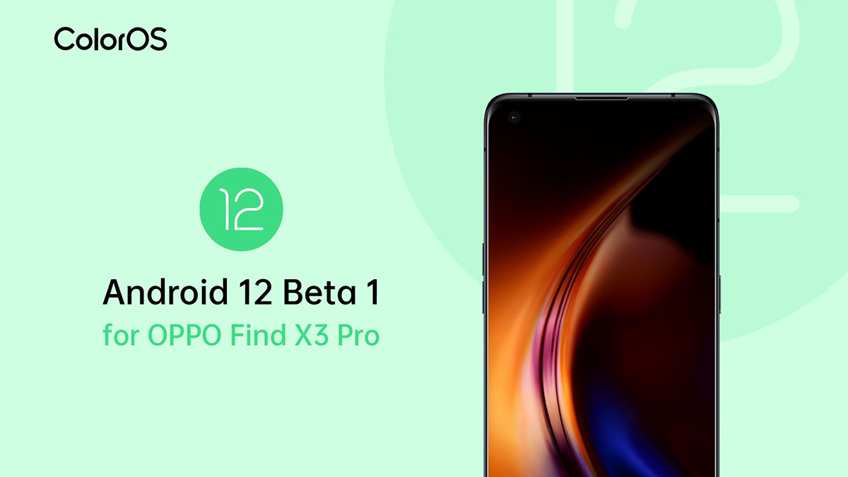 oppo coloros android 12 beta find x3 pro