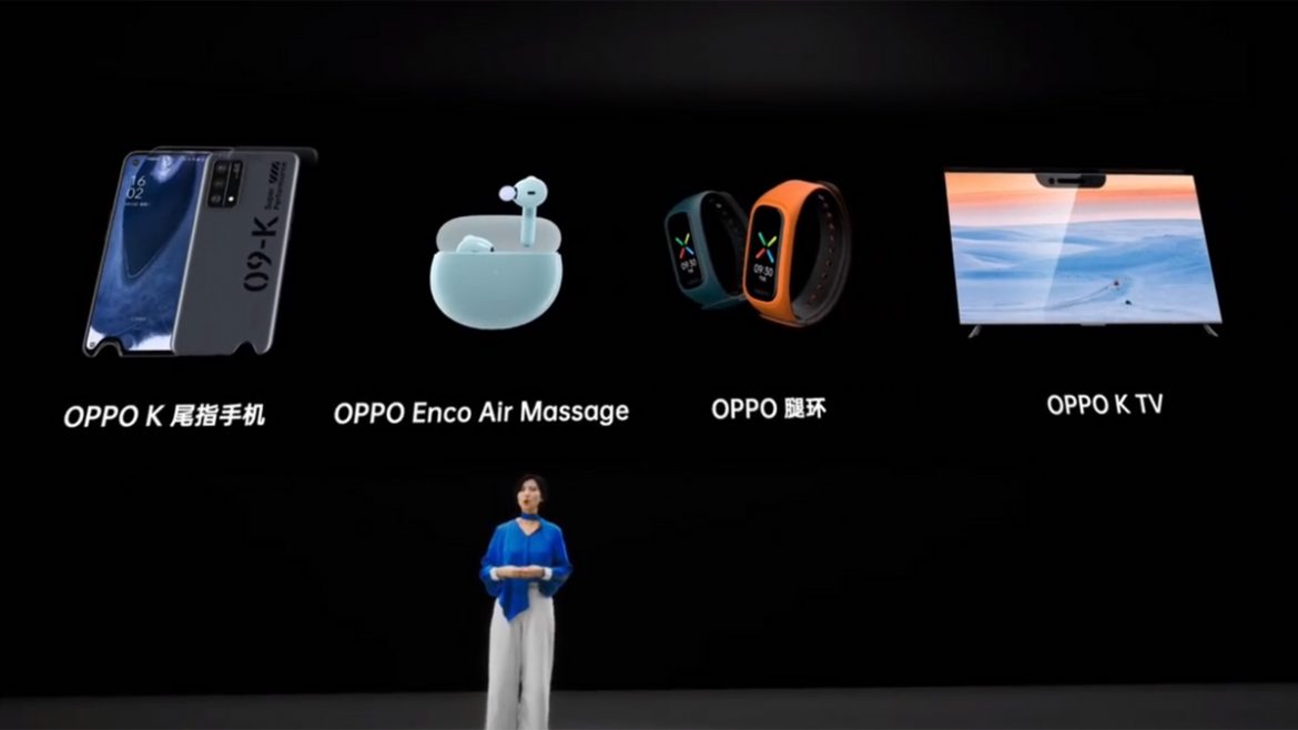 oppo k9, cuffie massaggianti e smartband da gamba