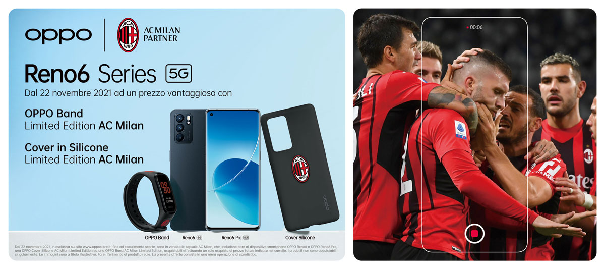 oppo reno6 series capsule collection ac milan