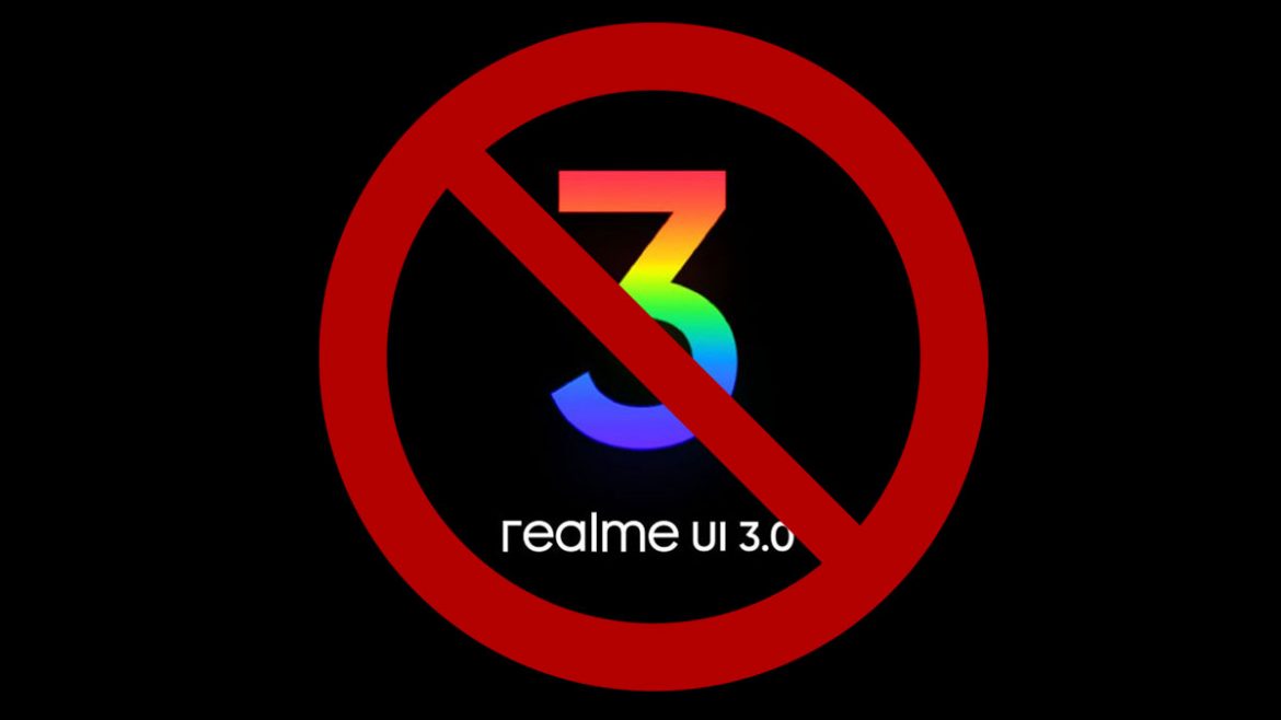 realme ui 3.0, niente aggiornamento