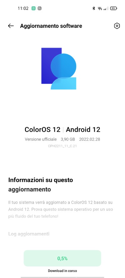 coloros 12 su oppo a94 5g