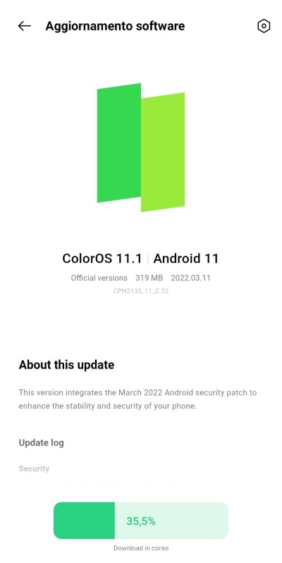 oppo a53s aggiornamento patch sicurezza marzo