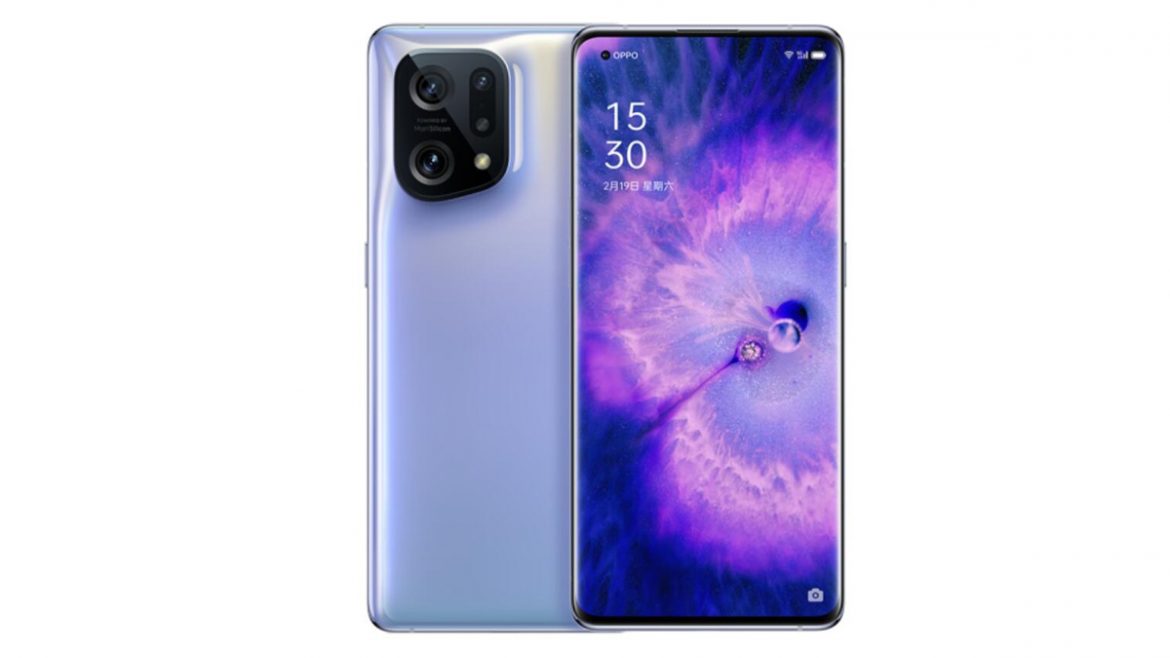oppo find x5 mirror purple