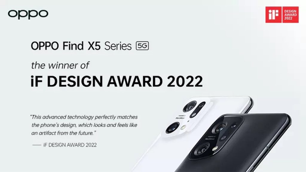 oppo find x5 series if design award