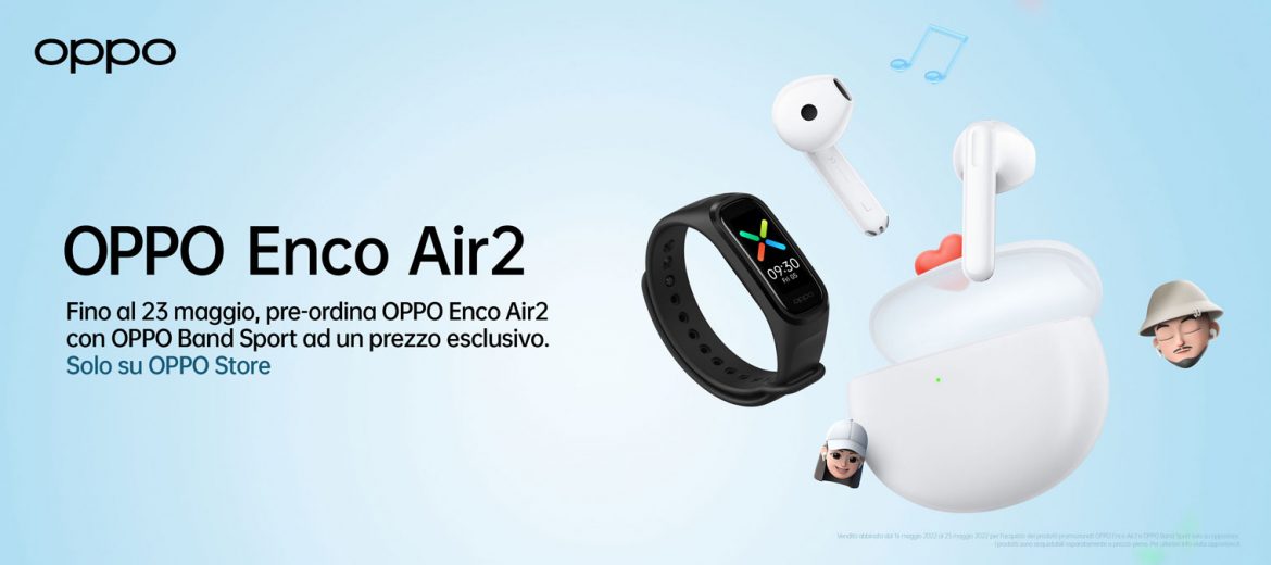 oppo enco air2 e band sport