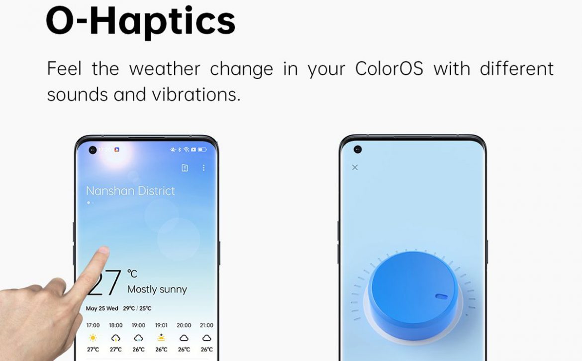 o-haptics coloros o-haptics funzione di coloros