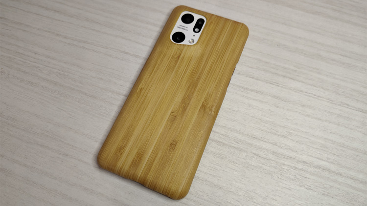 cover oppo find x5 pro legno bamboo