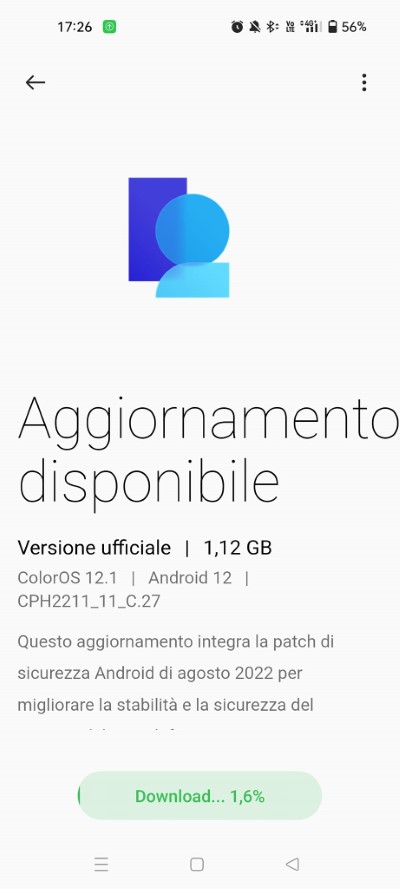 oppo a94 5g aggiornamento