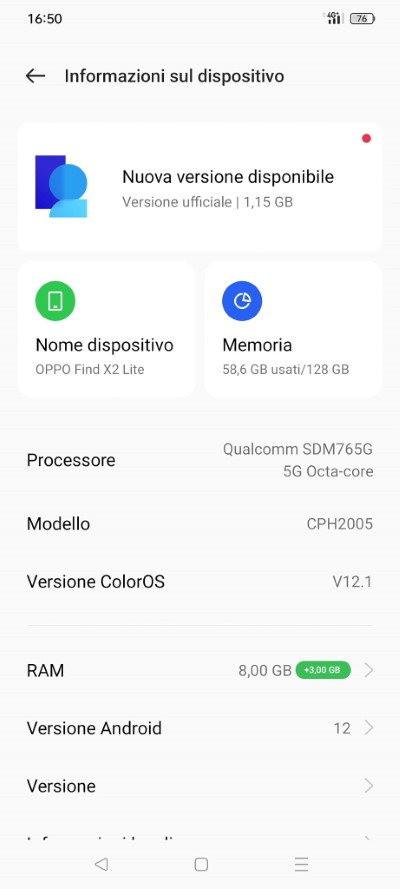 oppo find x2 lite aggiornamento