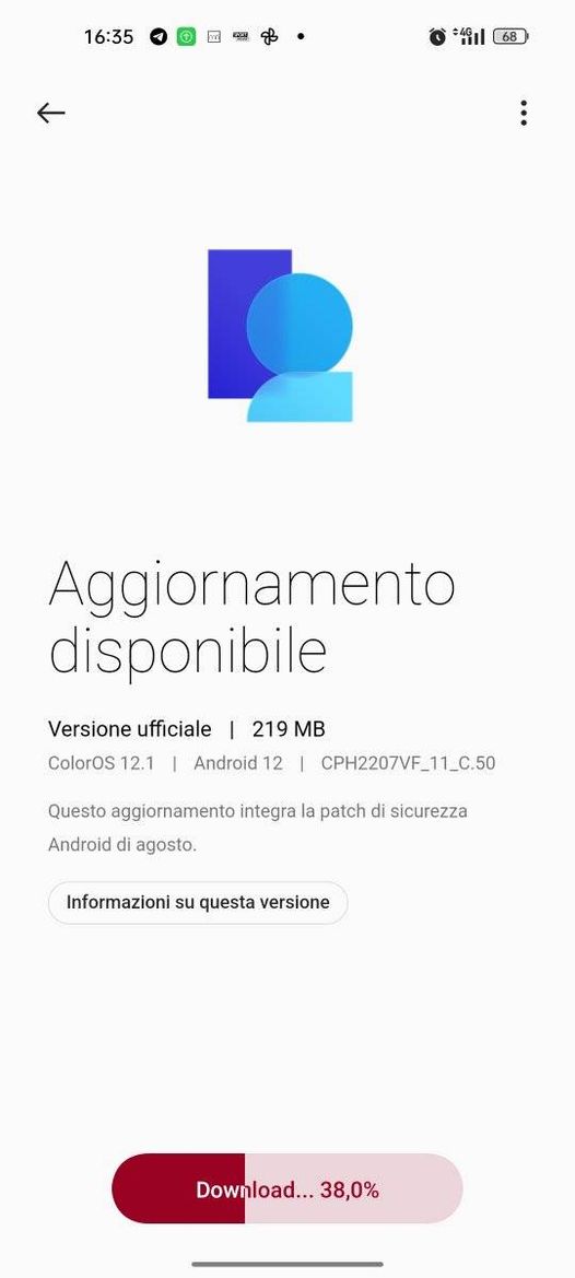 oppo find x3 neo aggiornamento patch agosto