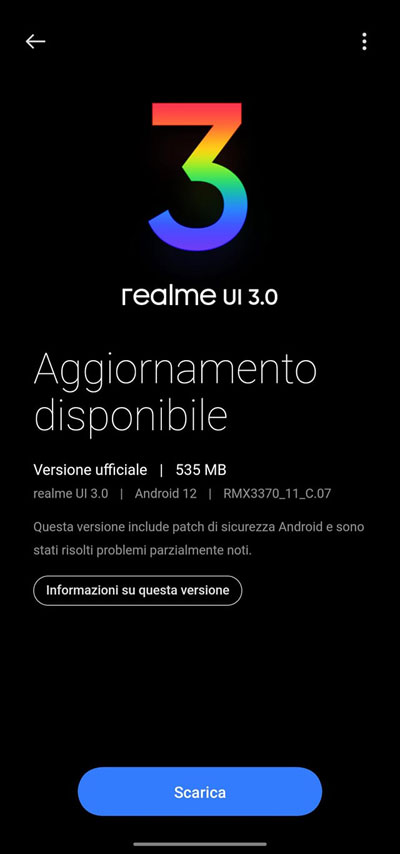 realme gt neo2 aggiornamento