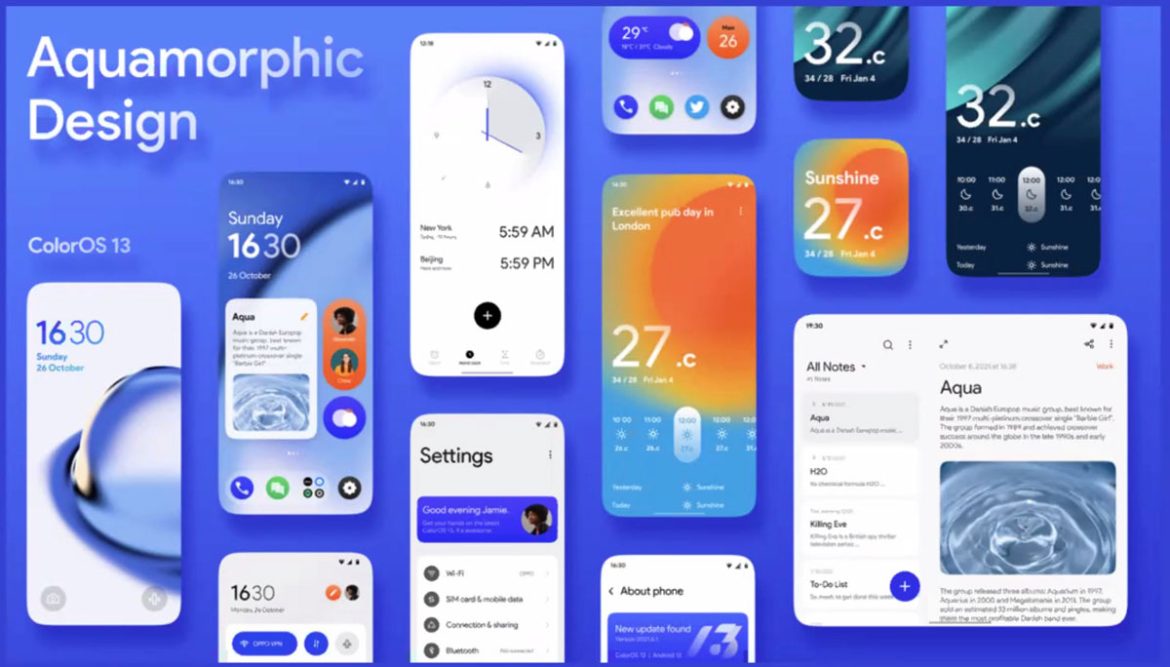 coloros 13 aquamorphic design