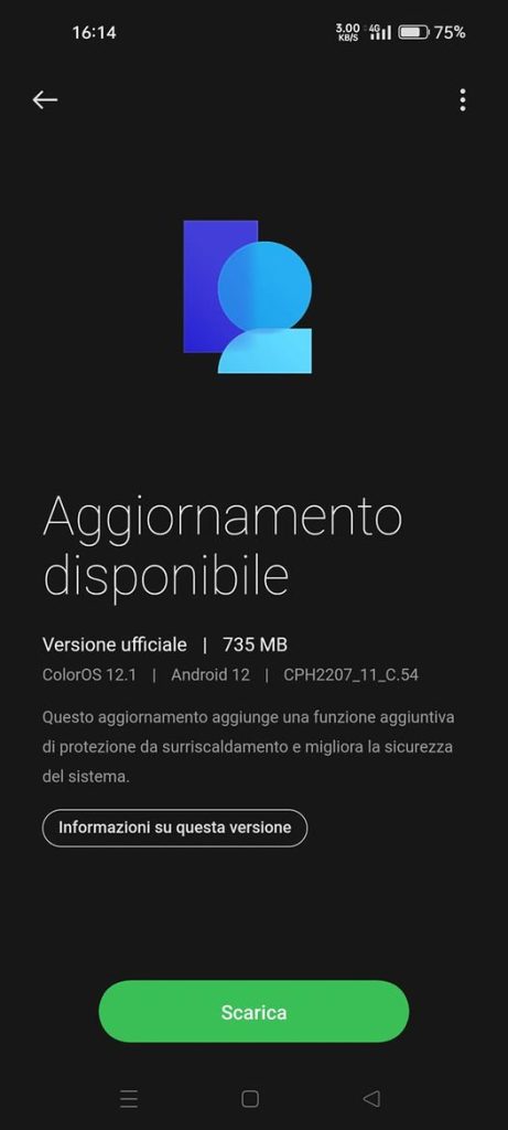 aggiornamento oppo find x3 neo