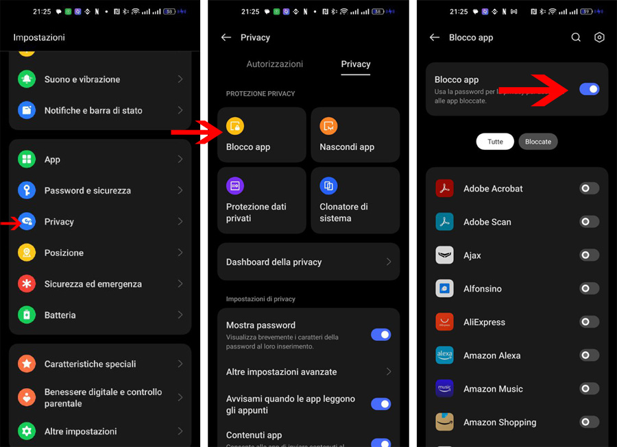 bloccare app su oppo coloros