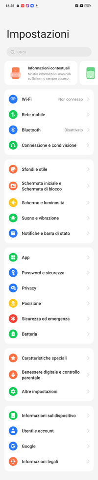 ColorOS 13.1 Impostazioni