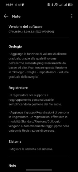 Aggiornamento OPPO Find X8 Pro