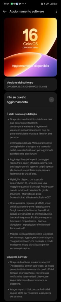 ColorOS 16 aggiornamento luglio 2026